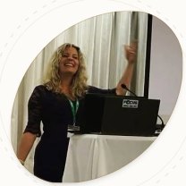 Elle speaking at a national conference
