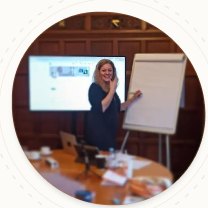Elle leading a strategy workshop